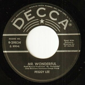 [Jazz, Pop, Stage & Screen] Peggy Lee - Mr. Wonderful / Crazy In The Heart (A) SF-P149