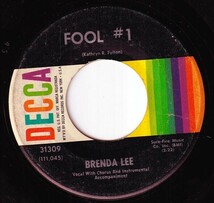 Brenda Lee - Fool #1 / Anybody But Me (C) OL-Q226_画像2