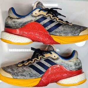 【美品・USED/レア・コラボ/BOOST FORM＆adiPRENE＋】adidas BARRICADE BOOST Pharrell Williams テニスシューズ  サイズ＝26.5ｃｍの画像7