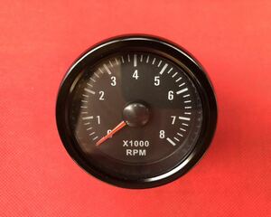 [ sending 300 jpy ] black tachometer 52mm new goods search. old car air cooling VW Beetle Jimny Subaru 360 Vintage Classic VDO auto meter 