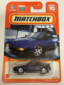 【リトラ開き　左ハンドル】　MB 1984 TOYOTA MR2 トヨタ　メタリックブルー　マッチボックス