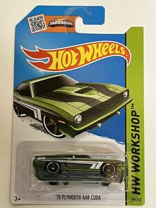 HW ‘70 PLYMOUTH AAR CUDA プリマス　クーダ　メタリックグリーン　ホットウィール