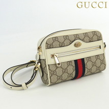 中古 グッチ 斜め掛け ショルダーバッグ レディース ブランド GUCCI オフィディア GG ミニバッグ 517350 ブラウン バッグ_画像1