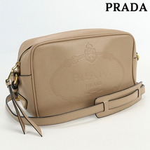 中古 プラダ 斜め掛け ショルダーバッグ レディース ブランド PRADA レザー ショルダーバッグ 1BH089 2EBJ F0770 ベージュ_画像1