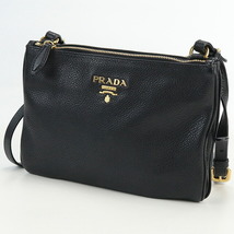 中古 プラダ 斜め掛け ショルダーバッグ レディース ブランド PRADA ショルダーバッグ レザー 1BH013 ブラック バッグ_画像3