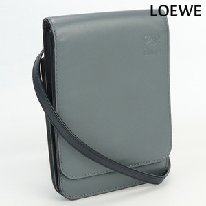 中古 ロエベ 斜め掛け ショルダーバッグ ユニセックス ブランド LOEWE クロスボディバッグ レザー 335 54 Z33 グレー