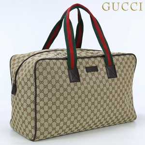 中古 グッチ ボストンバッグ ユニセックス ブランド GUCCI GGキャンバス ボストンバッグ キャンバス 146310 ベージュ バッグ