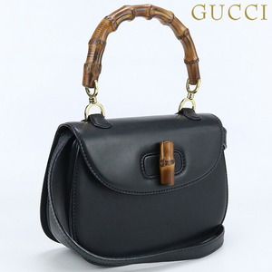 中古 グッチ ハンドバッグ レディース ブランド GUCCI バンブー 2WAYハンドバッグ レザー 000.01.0633 ブラック バッグ