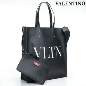 中古 ヴァレンティノ トートバッグ メンズ ブランド VALENTINO VLTNトート レザー YB0731WJW ブラック