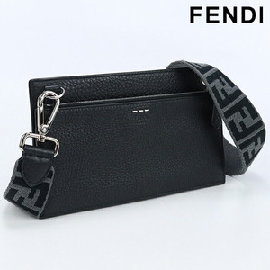 中古 フェンディ ボディバッグ メンズ ブランド FENDI ショルダーバッグ レザー 7M0254 A6HG ブラック バッグ