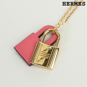 中古 エルメス ペンダント レディース ブランド HERMES オーケリーPM メタル ピンク