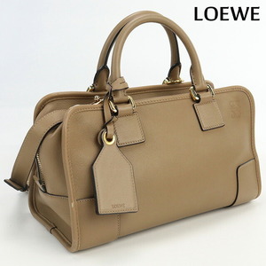 中古 ロエベ ハンドバッグ レディース ブランド LOEWE アマソナ28 レザー 352.30.N03 ブラウン バッグ