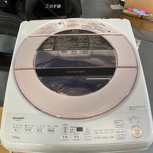 SHARP シャープ 全自動洗濯機 縦型 ES-GV7G-P 2022年製 7.0kg 取説有り 付属品有り ☆引取り歓迎☆ 実働の画像2