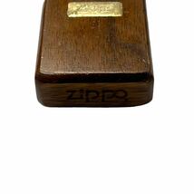 ★着火確認OK★100円スタート★ZIPPO ジッポー ロゴプレート ウッド 木製 オイルライター 喫煙具 ライター _画像4