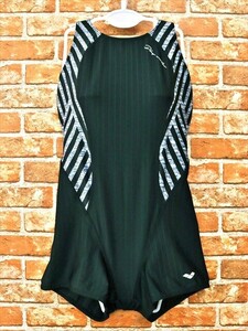 BJ1-78B*//arena!XL size! simple . stripe pattern! two tone color * lady's .. swimsuit * most low price . postage .. packet if 210 jpy!