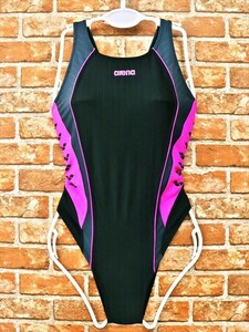 BY4-353*//arena! side. difference . color pink . good-looking! black *L size! lady's .. swimsuit * most low price . postage .. packet if 210 jpy!