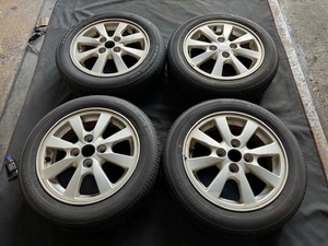 L175S ムーヴ 純正 アルミホイール 14×4.5J オフセット45 155/65/R14 SEIBERLINGタイヤ ☆引き取り歓迎☆千葉市若葉区から出品☆