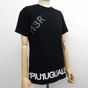 [新品]1PIU1UGUALE3 RELAX【XL】豪華ラインストーン 半袖 Tシャツ グラデーションロゴ 洗濯可能 ウノピゥウノウグァーレトレ【送料185円】の画像9