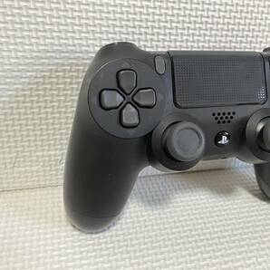 即決☆ PS4 ワイヤレスコントローラ ジェットブラック DUALSHOCK4 SONY プレステ4 CUH-ZCT2J USBケーブル 黒 BLACK 587の画像2