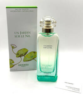 ★エルメス香水・HERMES・UN JARDIN SUR LE NIL (ナイルの庭)EDT.100ml SPRAY・新品未使用/日本語表記(横浜高島屋/開封展示品)