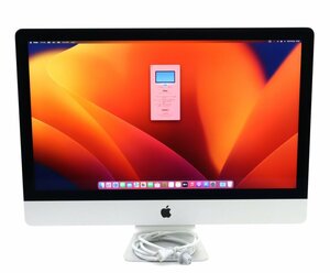 Apple iMac Retina 5K 27インチ 2017 Core i7-7700K 4.2GHz 64GB 1TB(APPLE SSD) Radeon Pro 580 5120x2880ドット macOS Ventura