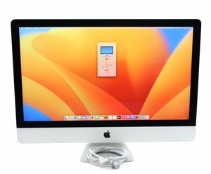 Apple iMac Retina 5K 27インチ 2017 Core i5-7600K 3.8GHz 8GB 2TB(HDD)+128GB(APPLE SSD) FusionDrive Radeon Pro 580 Ventura 難有