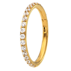 Пирсинг пирсингового кольца с пирсинговым кольцом (золото чистое) (16G) (внутренний диаметр 10 мм)