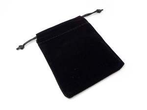  velour pouch pouch gift wrapping black black (12cm×10cm) (10 piece )