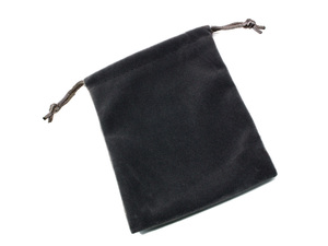 ベロア 巾着袋 ポーチ ギフト ラッピング グレー (16cm×12cm) (10個)