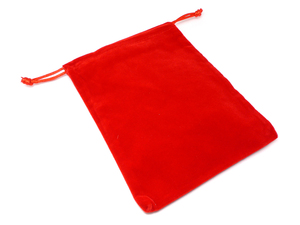 ベロア 巾着袋 ポーチ ギフト ラッピング レッド 赤 (16cm×12cm) (1個)
