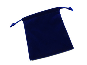 ベロア 巾着袋 ポーチ ギフト ラッピング ネイビー 紺色 (9cm×7cm) (1個)
