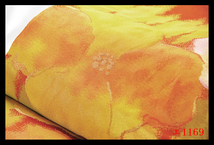【エ1169】西陣美品　振袖可　赤橙色地　気品豊かに　正絹純金糸六通高級美術袋帯　検★着物名古屋帯和装小物帯締め_画像5