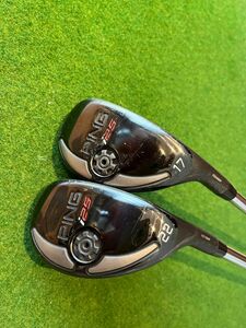 【値下！！】Ping i25 ユーティリティ　17°、22° 2本セット　純正ヘッドカバー無し。ニットのヘッドカバー付き