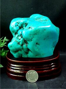 super beautiful turquoise ( turquoise ) raw ore 179J3-64J06b