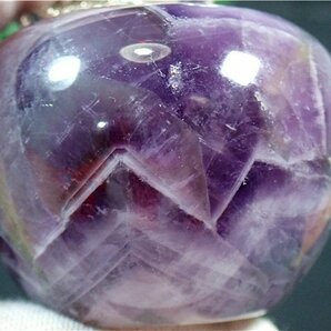 天然～愛の守護石～夢幻紫水晶★リンゴ置物YS178G8-66G02bの画像6