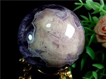 「在庫処分」天然～愛の守護石～夢幻紫水晶アメジスト丸玉176G1-53G27b_画像4