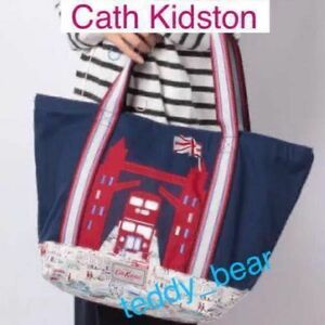 未使用に近い　美品　１回使用　Cath Kidston キャスキッドソン　トートバッグ　ロンドン　アップリケ　エコバッグ