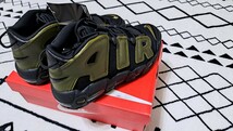 US9/27cm モアテン Nike Air More Uptempo 96 ナイキ エアモアアップテンポ ブラック×ラフグリーン DH8011-001 AIR_画像3