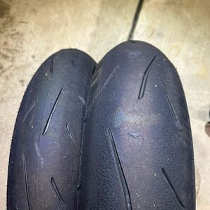 DUNLOP α13-sp 中古前後セット 110/70 150/60 ダンロップ CBR250RR の画像1