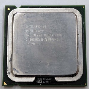 Intel Pentium4 3.8GHz★ソケット:LGA775 (Socket T) PENTIUM(R)4 670 SL7Z3 COSTA RICA 3.80GHZ/2M/800/04B★インテル 中古