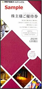 ◆08-01◆【新 17枚綴り/1000株】東急不動産 株主優待冊子 1冊-D◆