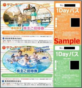 ◆10-08◆サマーランド 株主招待券 8枚綴りセットI◆