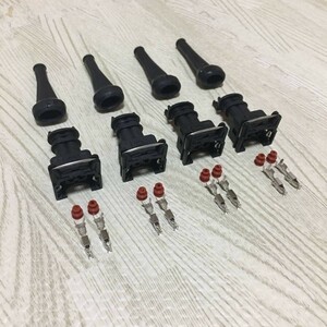  injector coupler connector one touch EV1 AE86 4AG L20 L28 FJ20 CA18 RB26 RB25 RB20 DENSO SR20 4G63 B16 B18 DENSO rectangle 