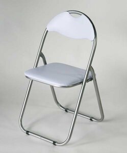 新品 パイプ椅子 折たたみ椅子 折りたたみチェア 5脚 ホワイト X