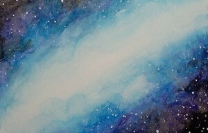 手描きイラスト　オリジナル　星の道