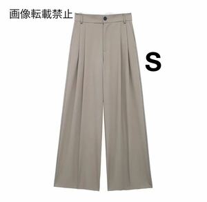 vintage ヴィンテージ レトロ ロングパンツ ワイドパンツ ボトムス Sサイズ レディース★ZARA 好きな方に★2024 S/S 春新作 新品未使用★