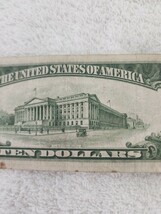 ★希少★　アメリカ　イエローシール　１９３４年　10ドル　旧紙幣　外国紙幣　World Paper Money_画像7