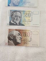 フィンランド　旧紙幣　まとめ売り　外国紙幣　Markkaa　World Paper Money FINLAND_画像3