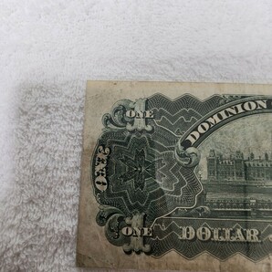 ★希少★ カナダ １９１１年 大型紙幣 旧紙幣 １ドル 外国紙幣 World Paper Moneyの画像7
