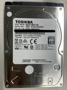 使用時間 751時間 正常 TOSHIBA MQ01ABD100 1000GB 1TB n20240415-11